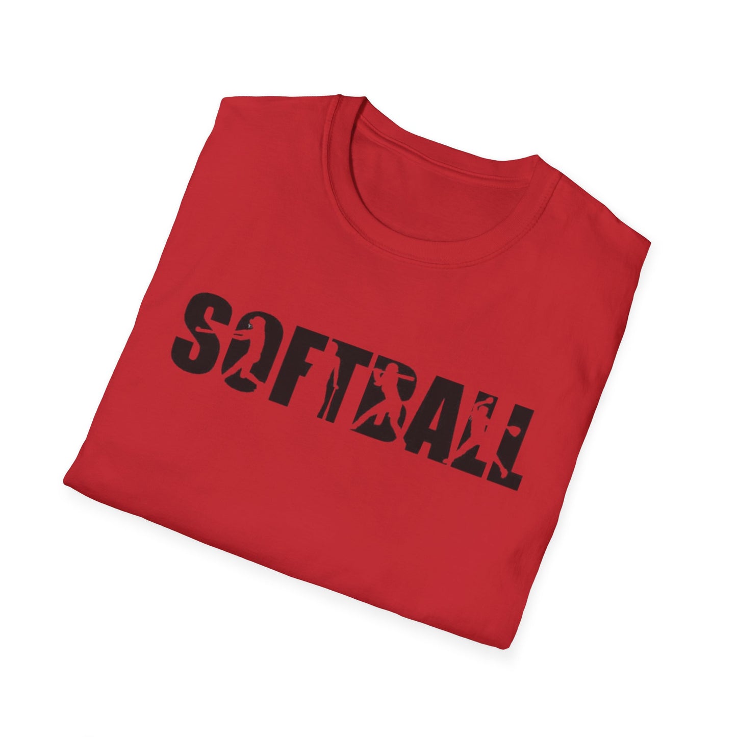 Softball Action Silhouette Tee