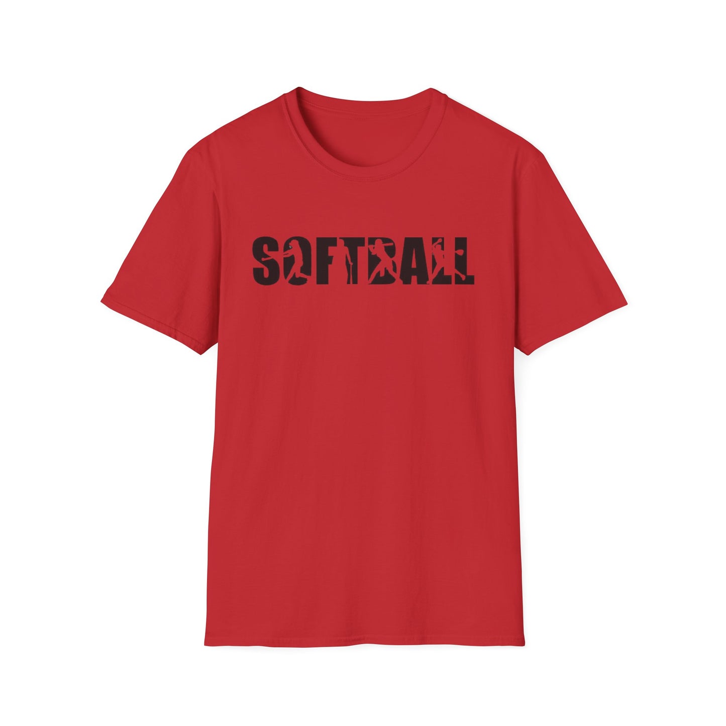 Softball Action Silhouette Tee