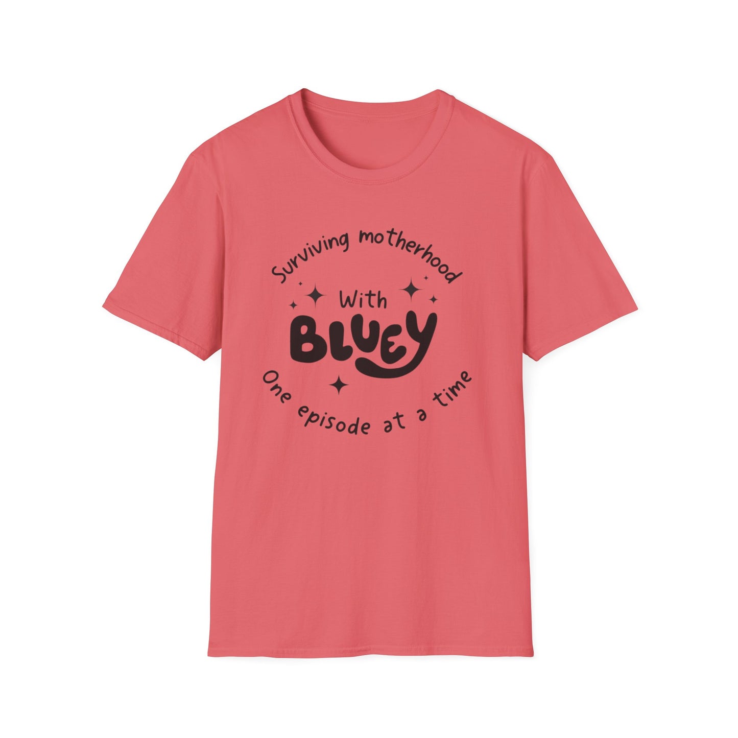 Bluey and Barely Holding On Mom Tee