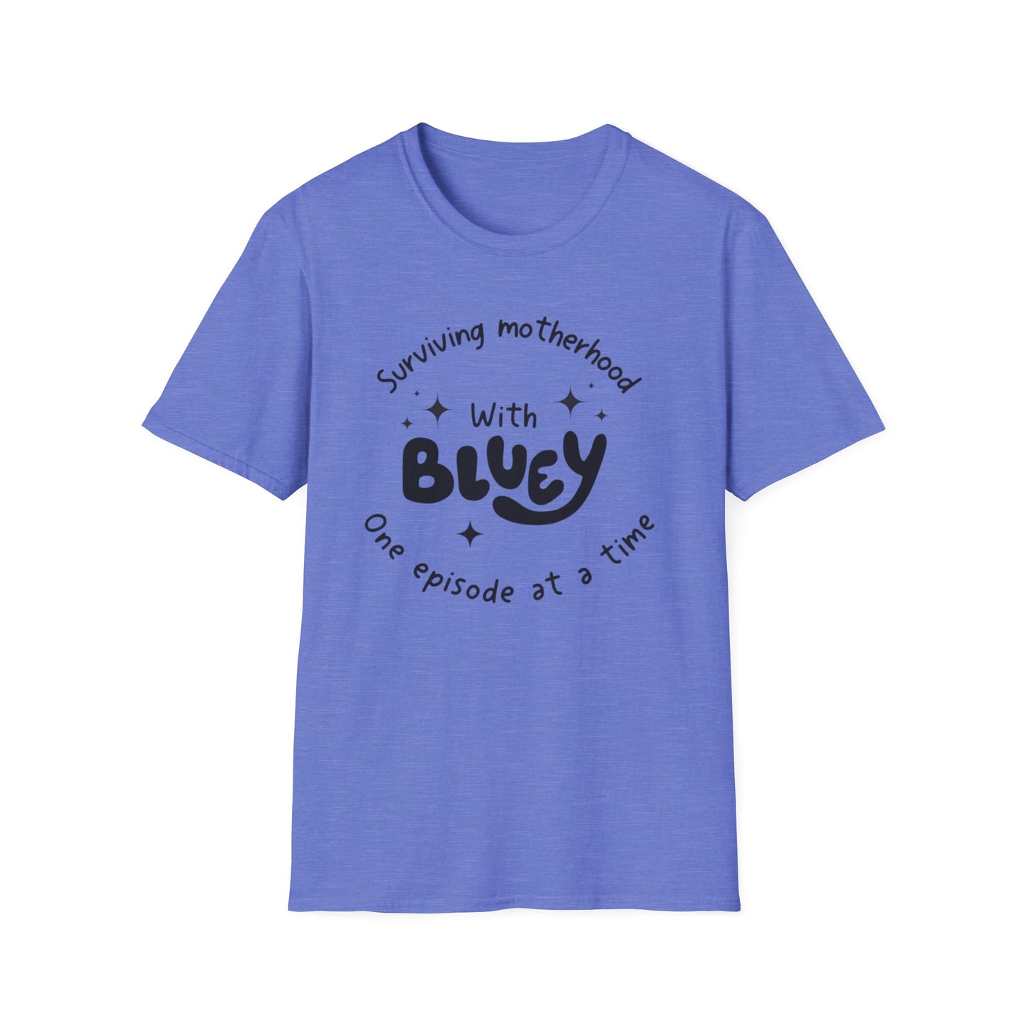 Bluey and Barely Holding On Mom Tee