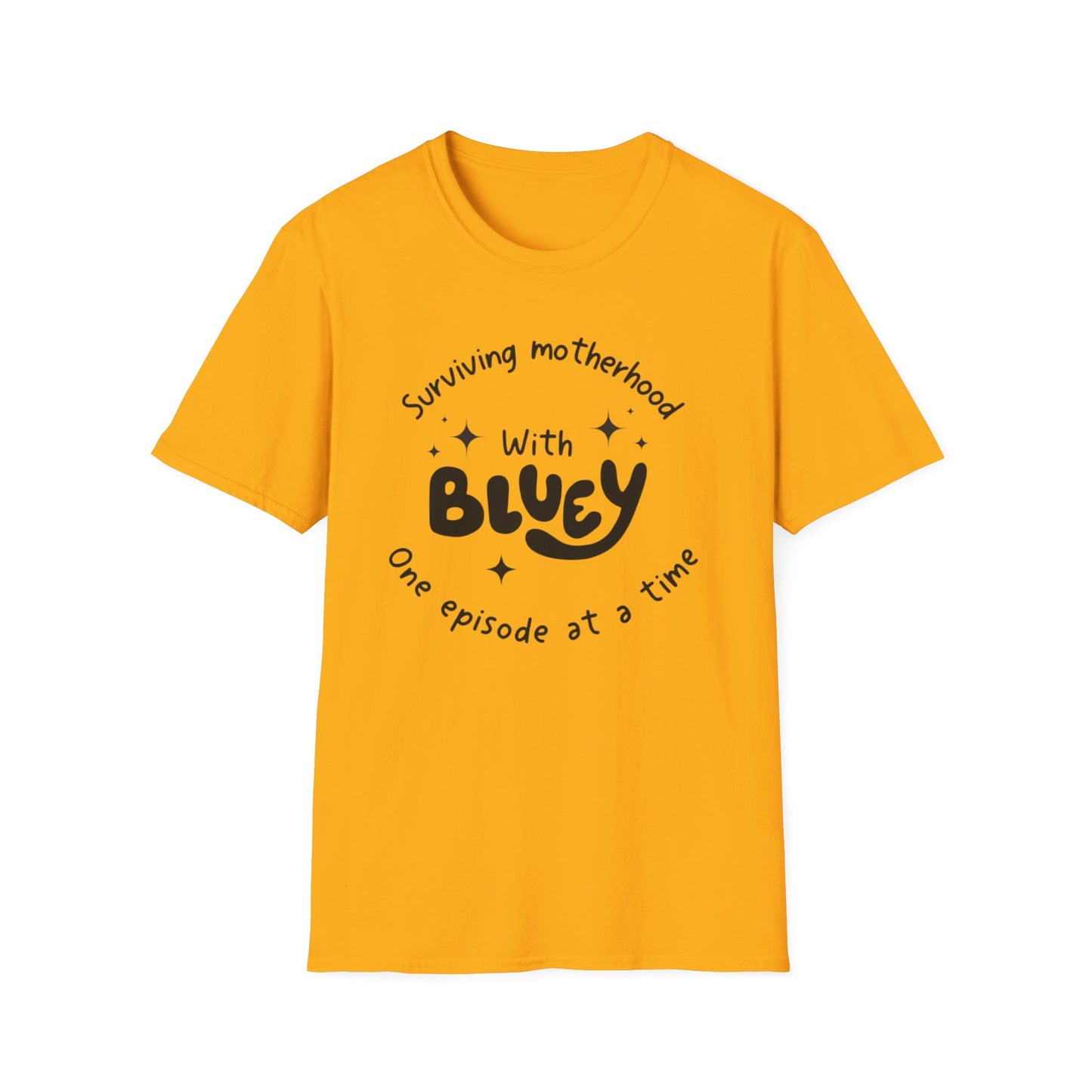 Bluey and Barely Holding On Mom Tee