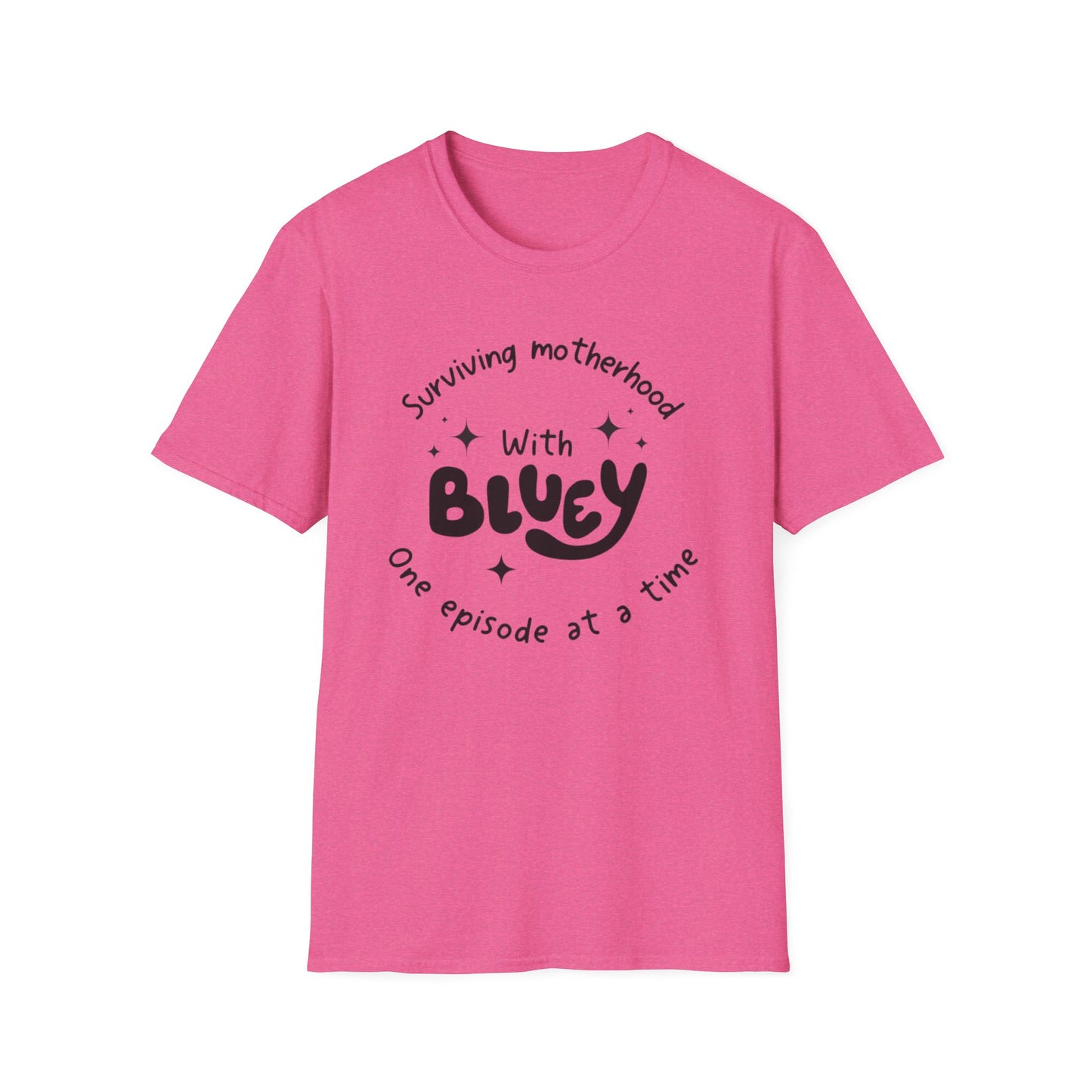 Bluey and Barely Holding On Mom Tee