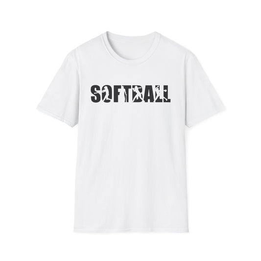 Softball Action Silhouette Tee