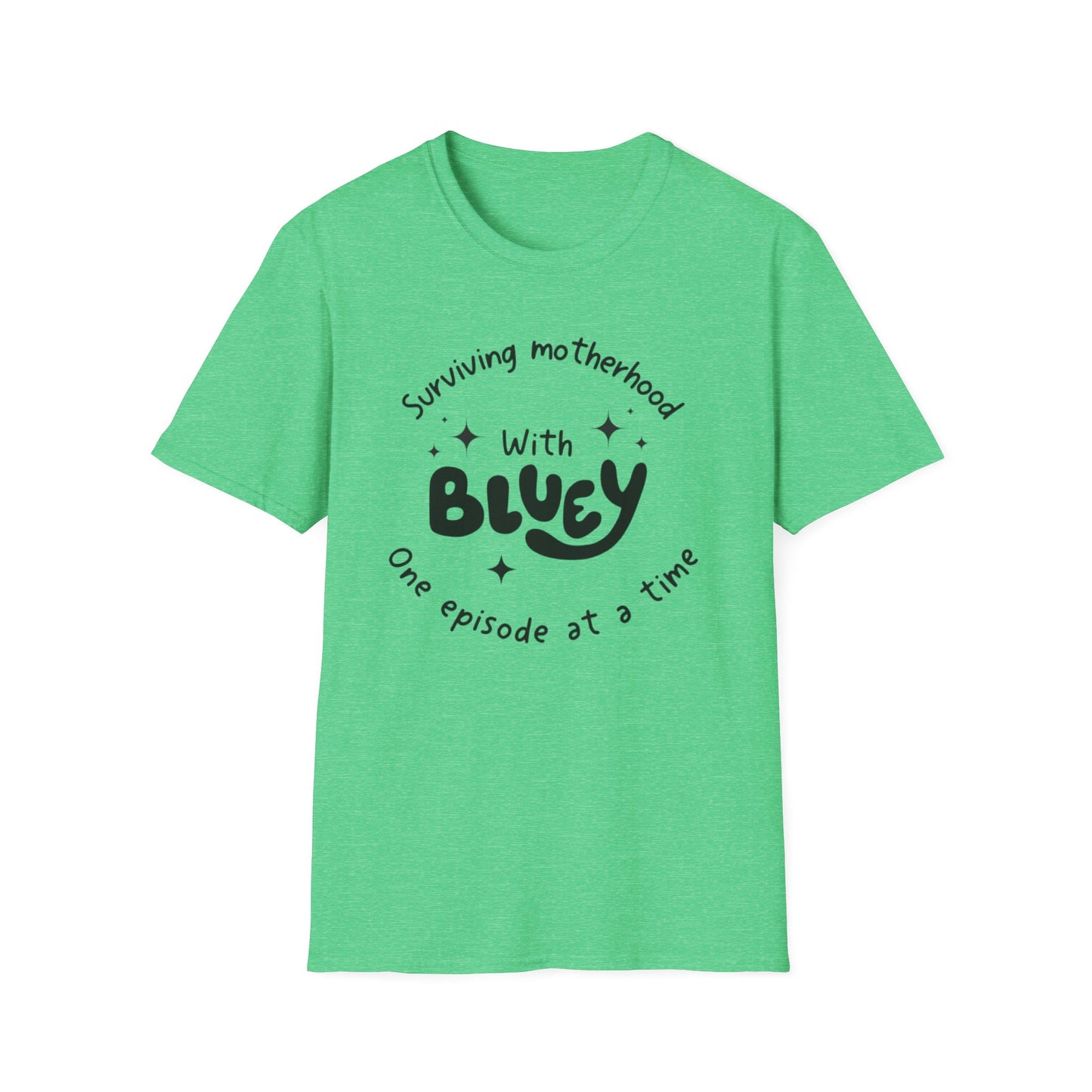 Bluey and Barely Holding On Mom Tee