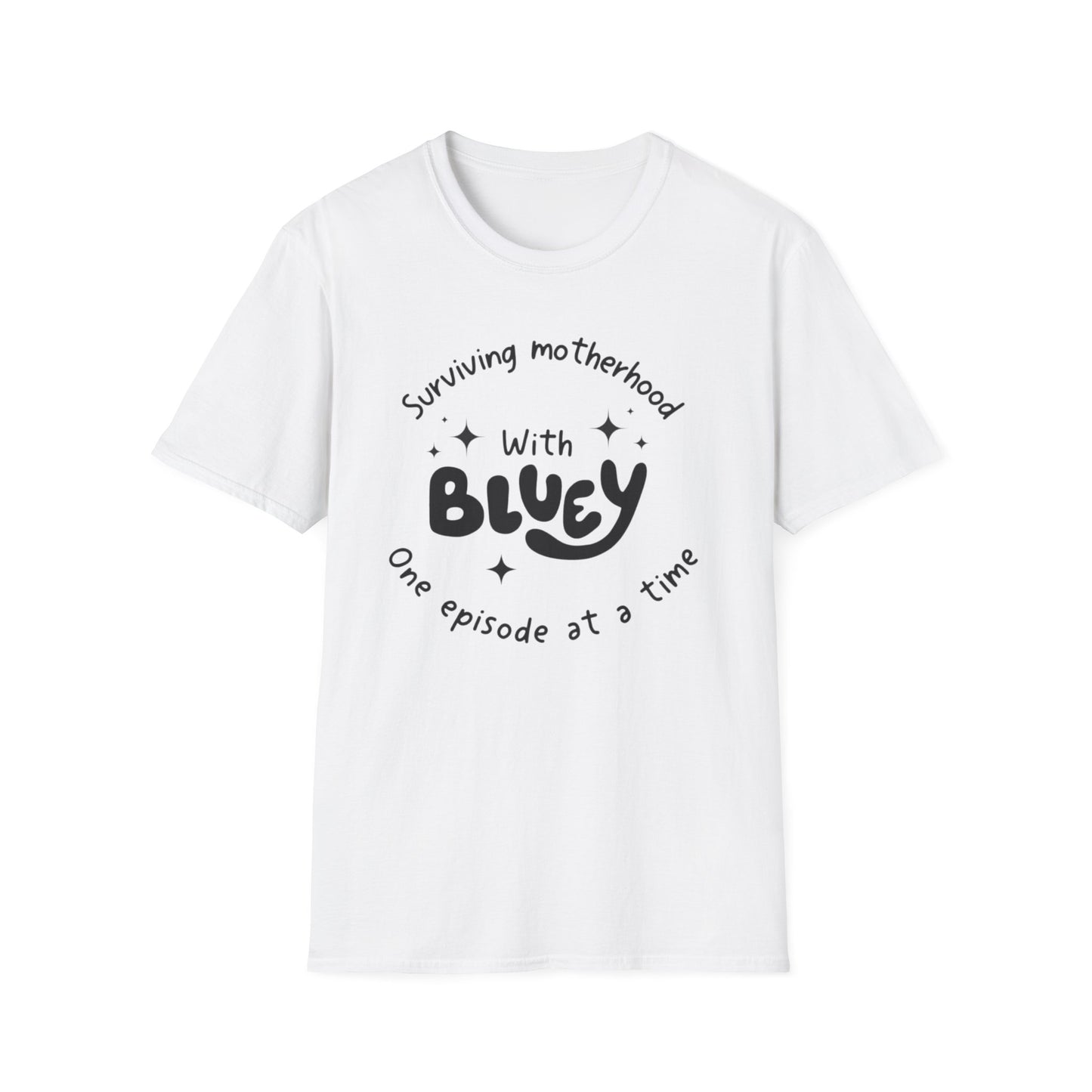 Bluey and Barely Holding On Mom Tee