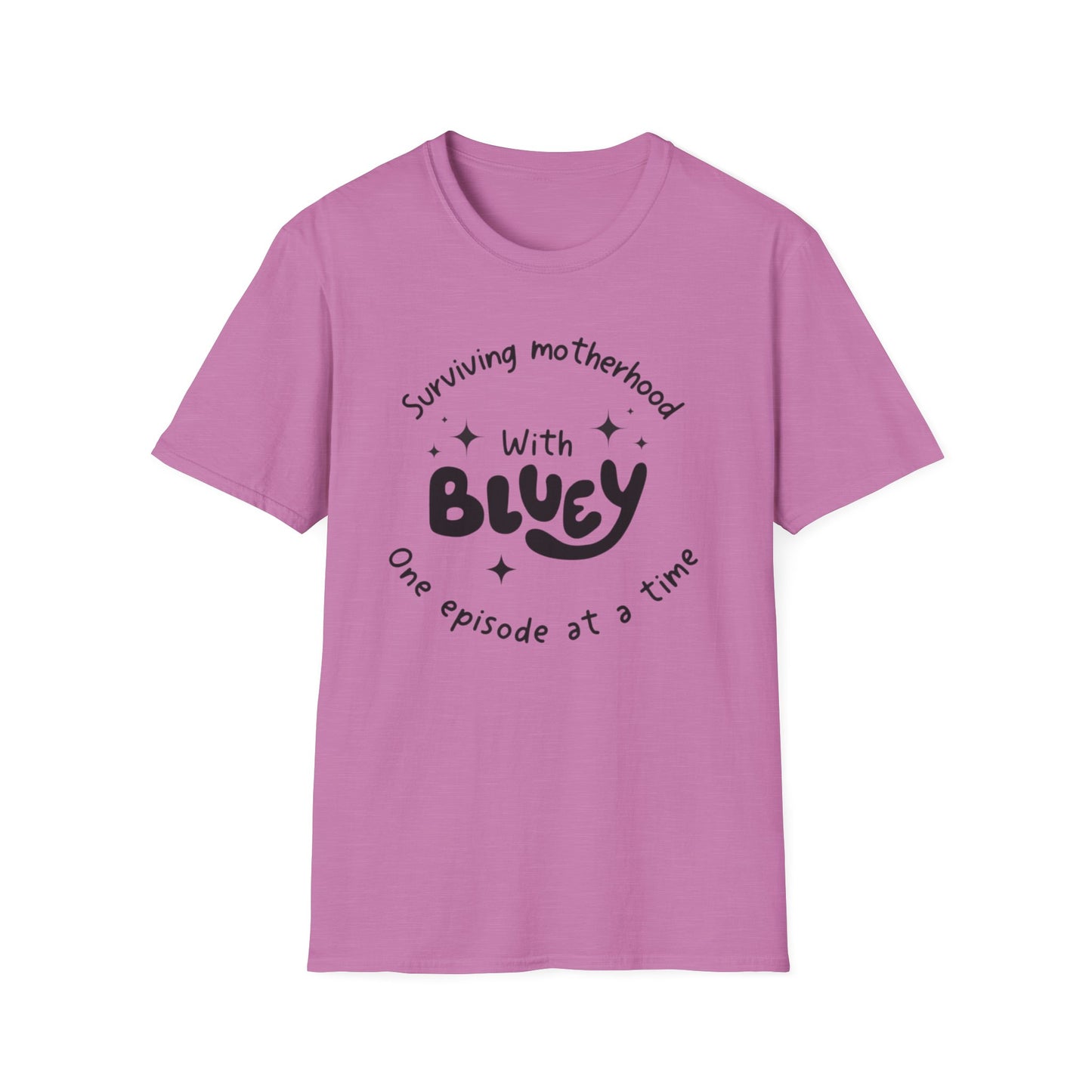 Bluey and Barely Holding On Mom Tee