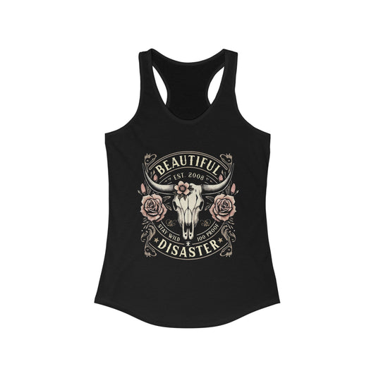 Beautiful Disaster Racerback Tank