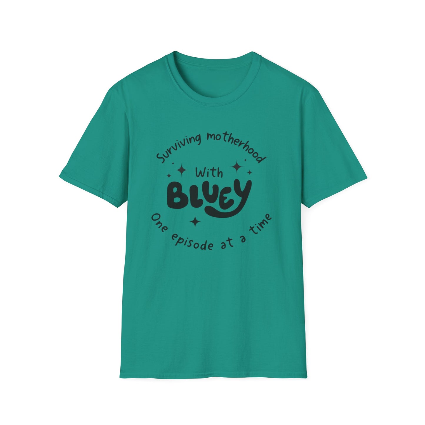 Bluey and Barely Holding On Mom Tee
