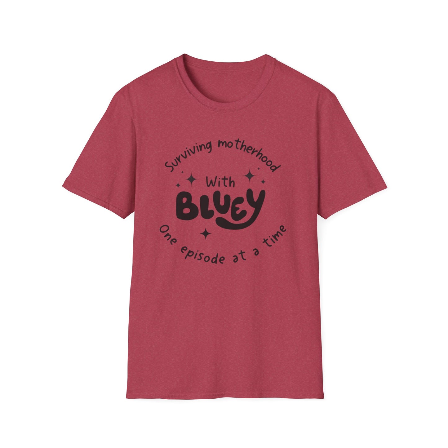 Bluey and Barely Holding On Mom Tee